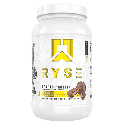 Ryse Loaded Protein whey protein powder, Peanut Butter Cup spread, 1kg, NZ Supps