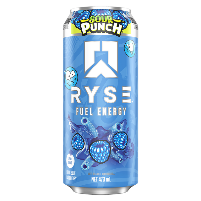 Ryse Fuel Energy Drink, Blue Razz ready-to-drink, NZ Supps