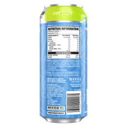 Ryse Ryse Fuel Energy Drink blue razz nutrition panel
