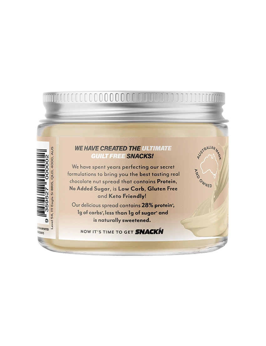 Vitawerx Protein Nut Spread, White Choc — side of pack