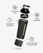 SmartShake Smart Shake Slim Gunsmoke Black nutrition panel