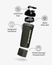 SmartShake Smart Shake Slim Gunsmoke Black nutrition panel