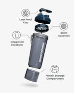 SmartShake Smart Shake Slim Stormy Grey nutrition panel