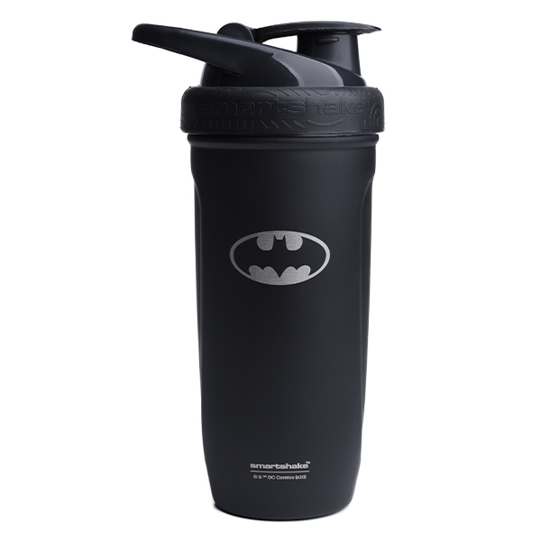 SmartShake DC Comics Reforce - Batman Logo - shaker bottle, front, NZ Supps