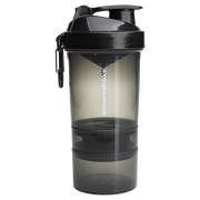SmartShake Original2Go shaker bottle, Gunsmoke Black powder, NZ Supps