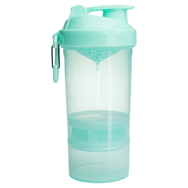 SmartShake Original2Go shaker bottle, Mint Green powder, NZ Supps