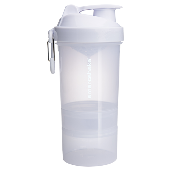 SmartShake Original2Go shaker bottle, White powder, NZ Supps