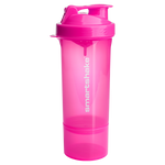 SmartShake Smart Shake Slim shaker bottle, Pink, NZ Supps