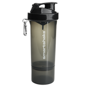 SmartShake Smart Shake Slim shaker bottle, Gunsmoke Black powder, NZ Supps