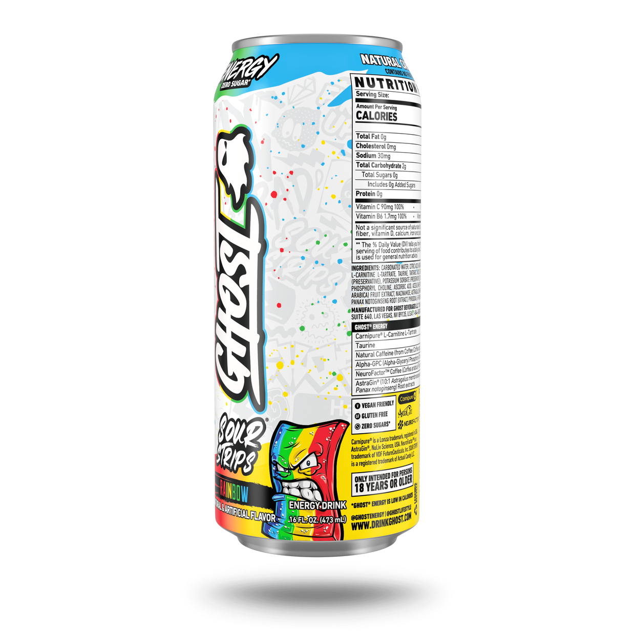 Ghost Energy Sour Strip 500ml back
