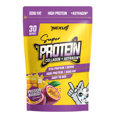 Nexus Super Protein protein water, Mango Passion powder, 750g, NZ Supps