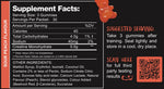 Swoleys Sour Creatine Gummy Bears Peach (30 Serves) nutrition panel