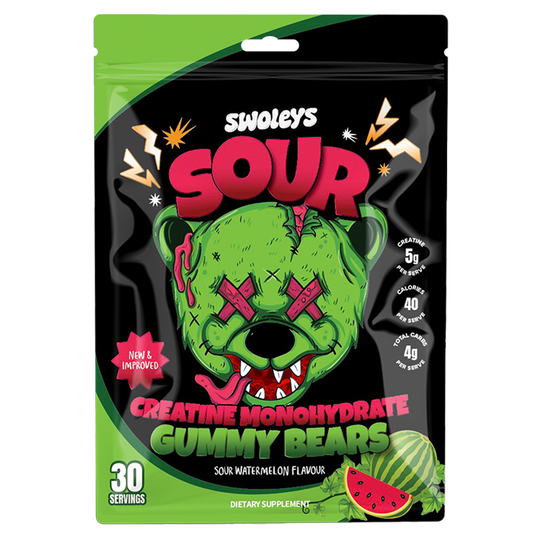 Swoleys Sour Creatine Gummy Bears, Watermelon