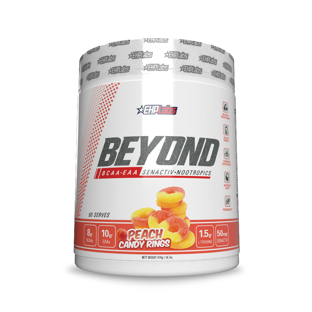 EHPlabs Beyond BCAA+EAA Peach Candy Rings front