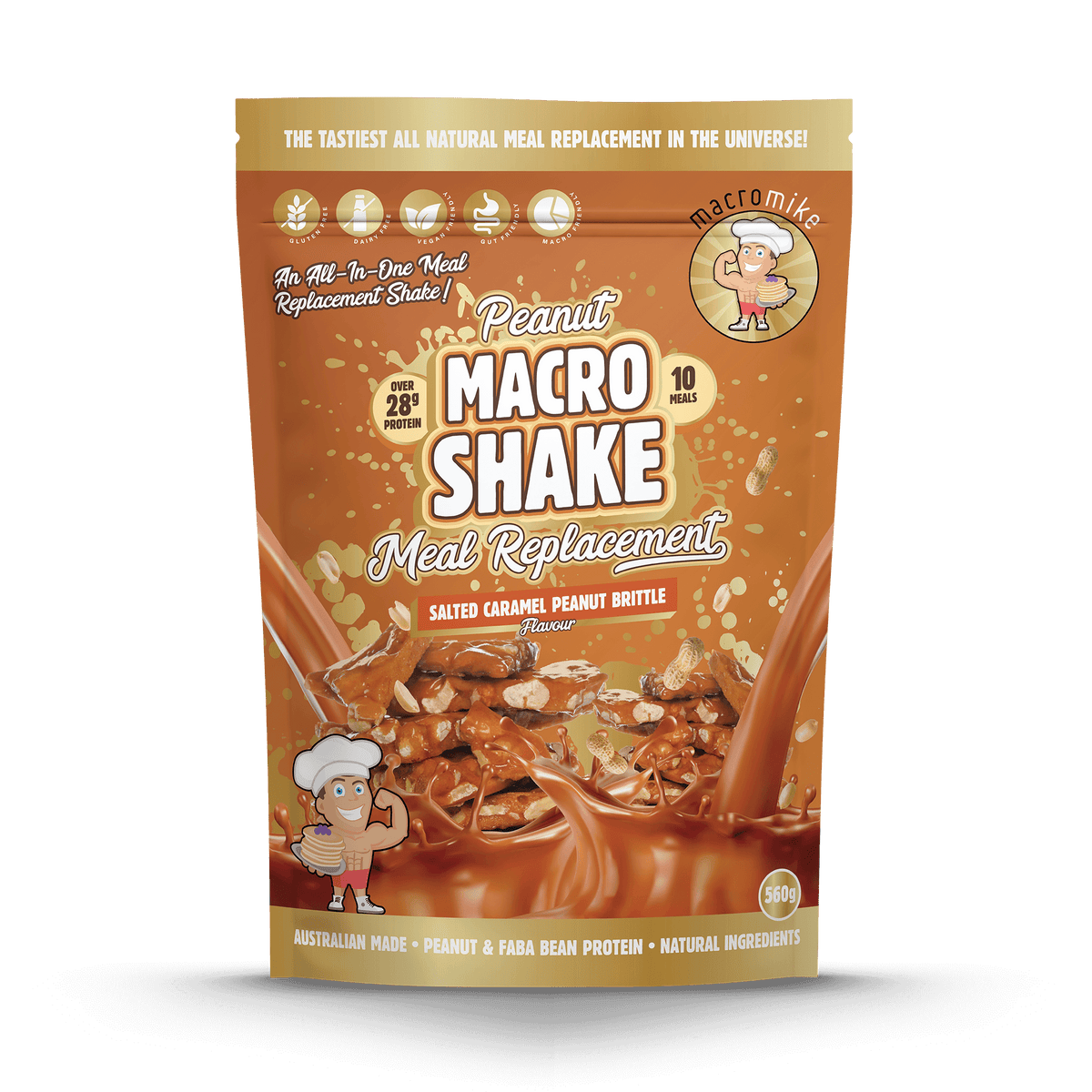 Macro Mike Peanut Macro Shake Salted Caramel Peanut Brittle front