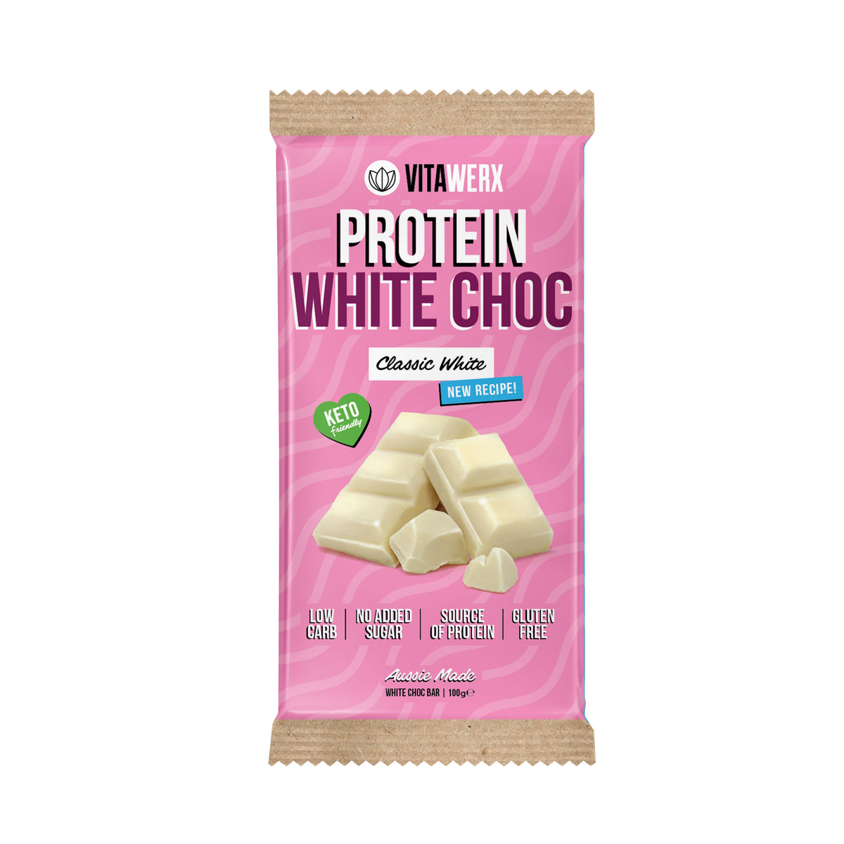 Vitawerx 12-Pack White Choc Bar Classic White Choc