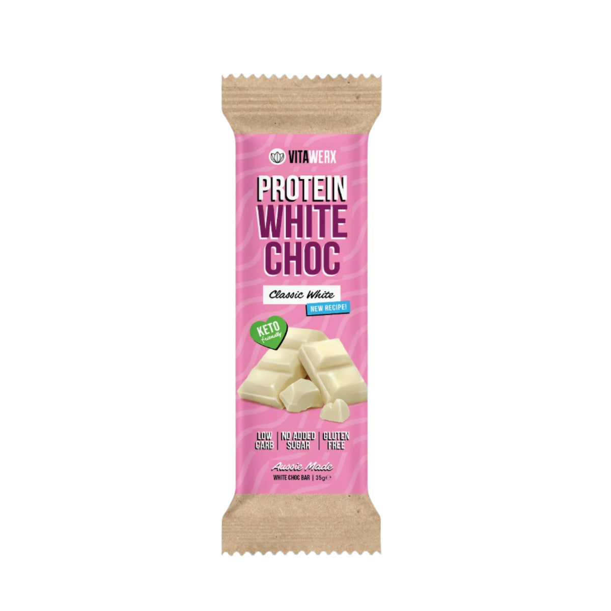 Vitawerx 12-Pack White Choc Bar Classic White Choc