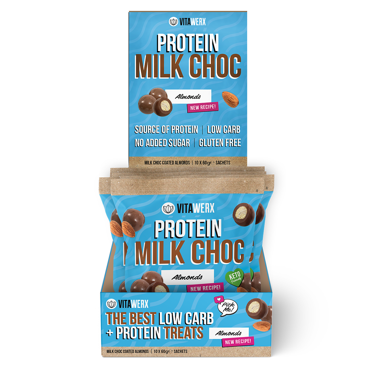 Vitawerx Protein Chocolate Coated, Almond powder