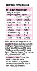 Vitawerx Bar Coconut Rough supplement facts and nutrition panel
