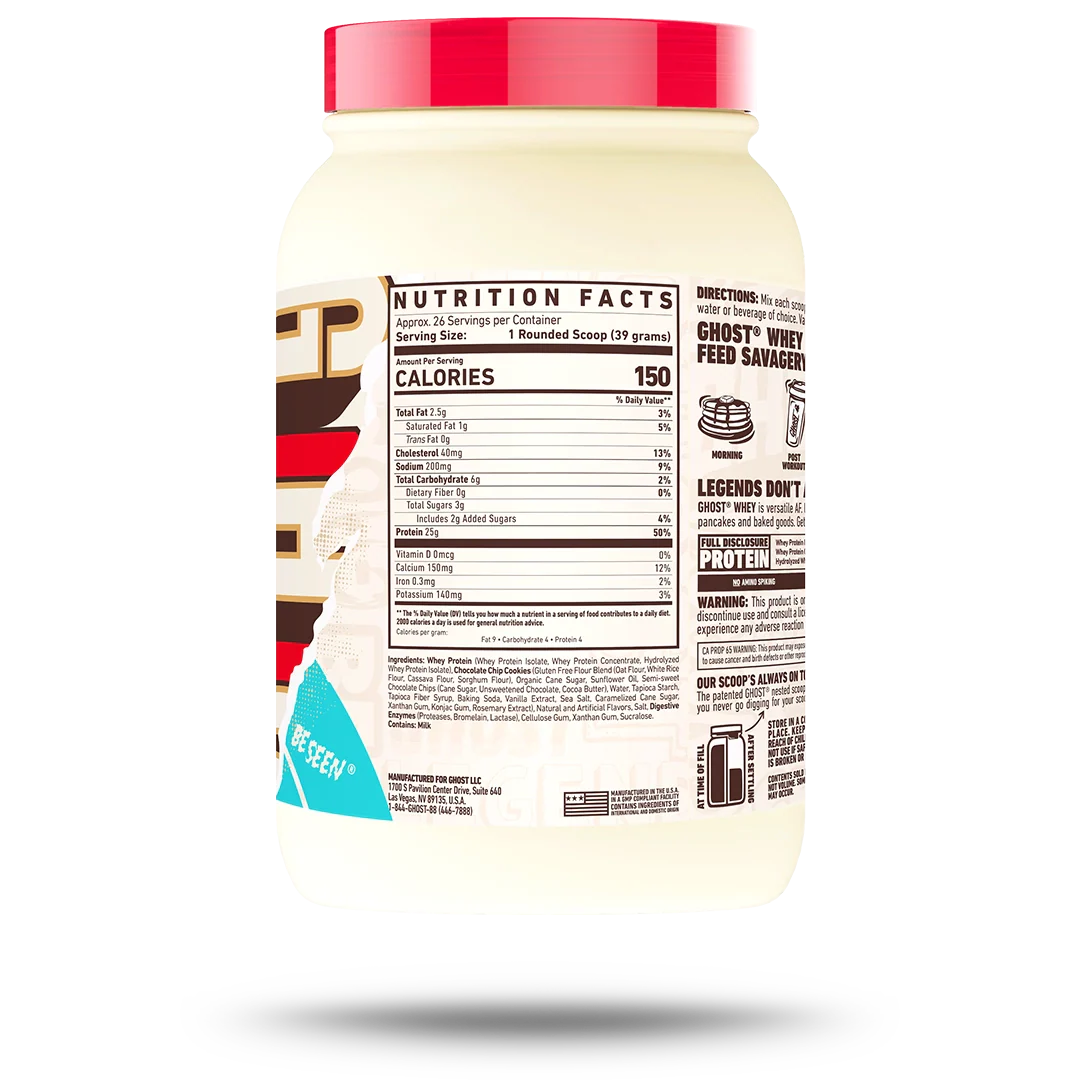 Ghost Whey, Choc Chip Cookie