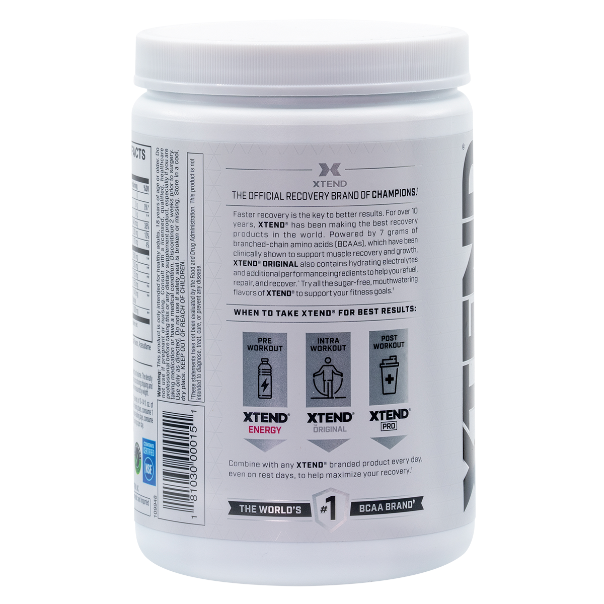 Xtend Xtend blue raspberry ice side of pack