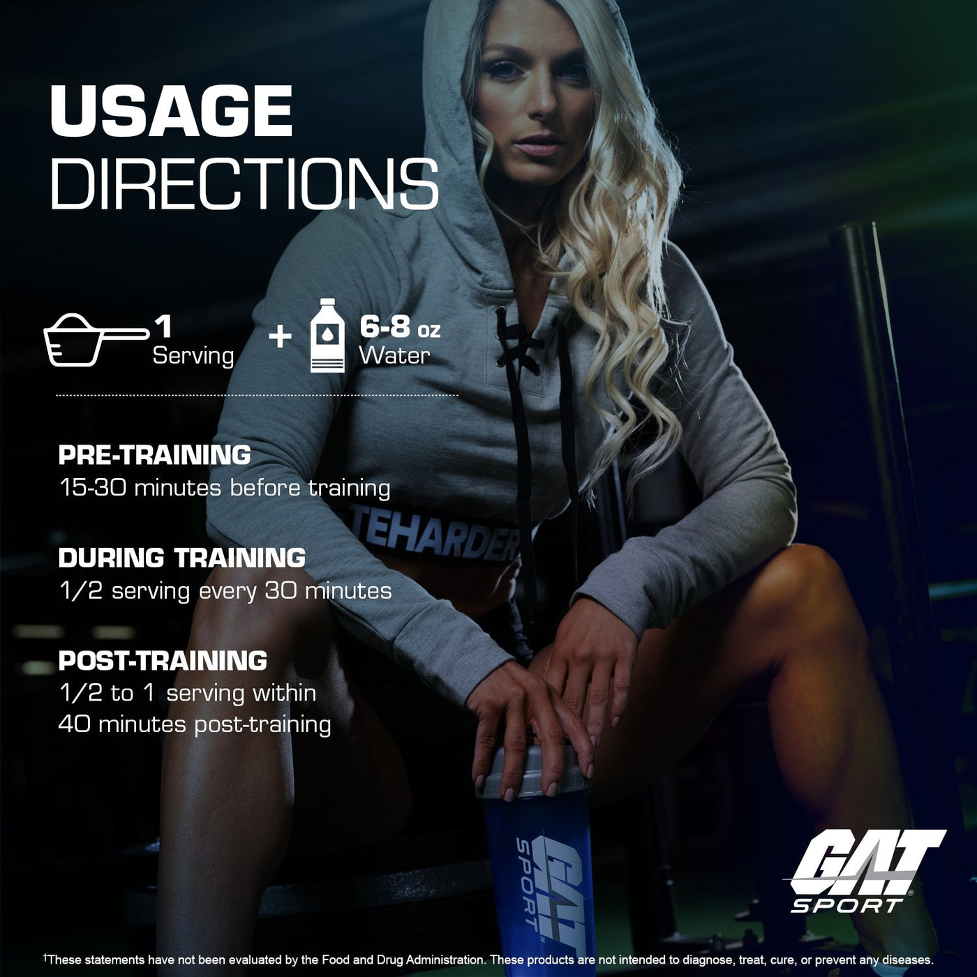 GAT Sport Carbotein usage directions pre during and post training