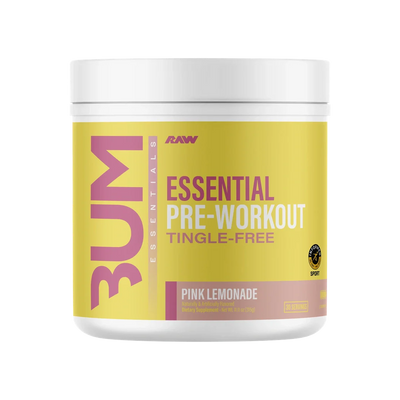 Raw Nutrition Essential Tingle Free Pre workout, Pink Lemonade powder, 315g, NZ Supps