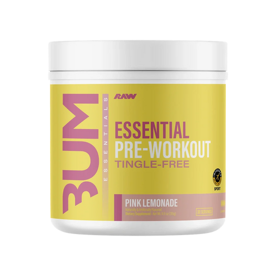 Raw Nutrition Essential Tingle Free Pre workout, Pink Lemonade powder