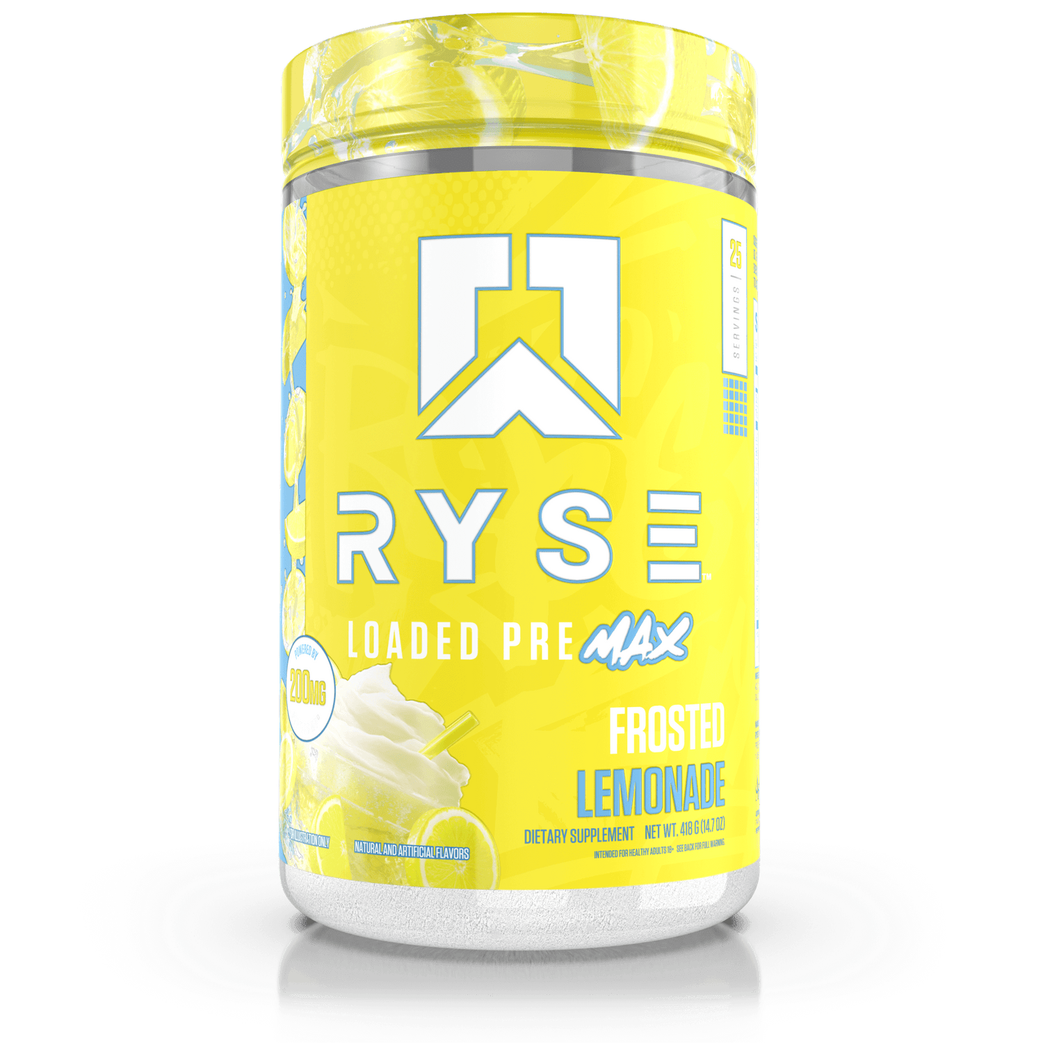 Ryse Loaded Pre Max, Frosted Lemonade powder