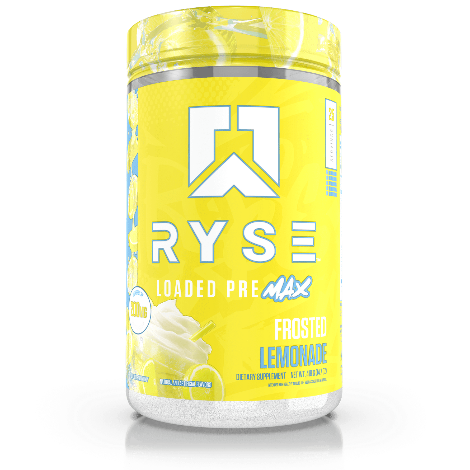 Ryse Loaded Pre Max, Frosted Lemonade powder