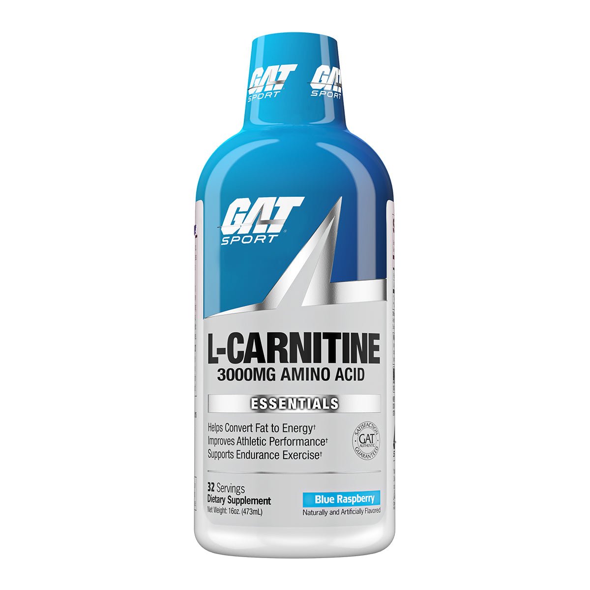 GAT Sport Essentials Liquid L-Carnitine 3000 Blue Raspberry Front