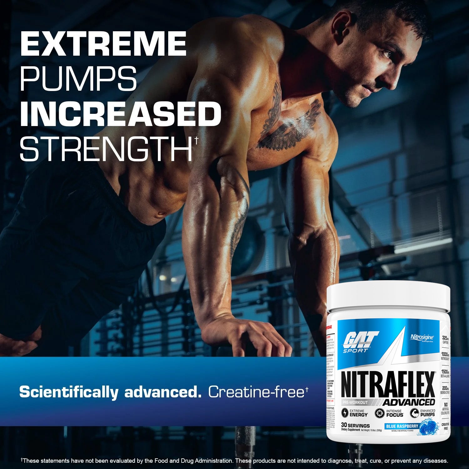 GAT Sport Nitraflex, Blue Raspberry