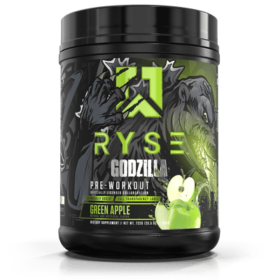 Ryse Godzilla Pre Workout, Green Apple powder, 710g, NZ Supps