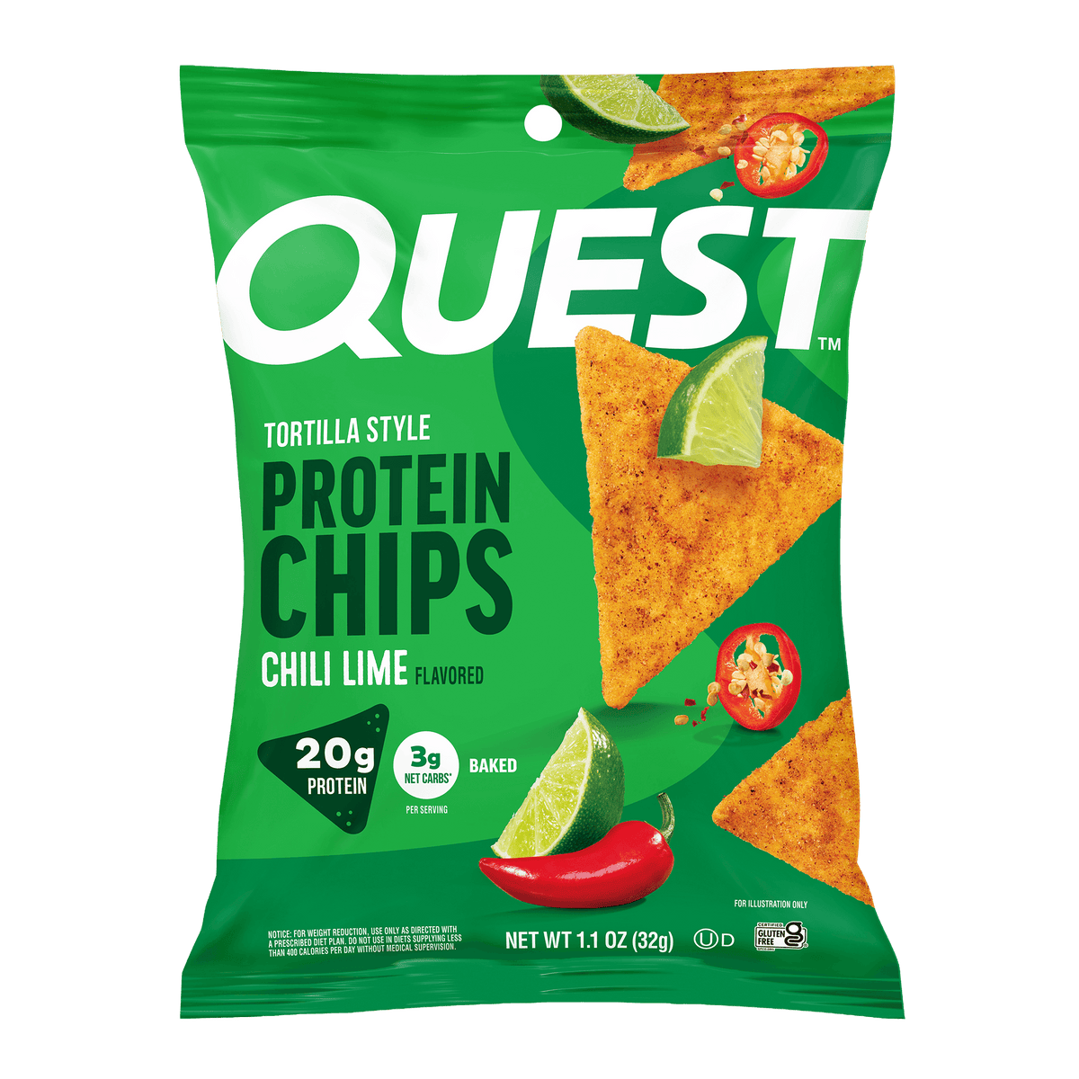 Quest Tortilla Protein Chips Chilli Lime