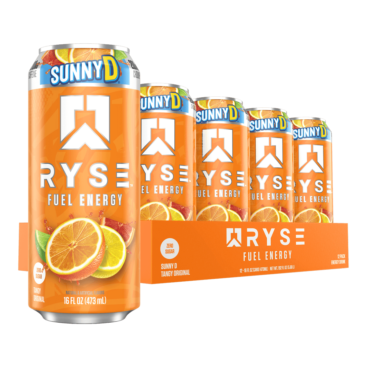 Ryse Fuel Energy SunnyD Tangy Original 12 pack case