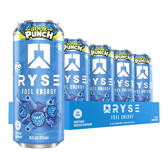 Ryse Fuel Energy Sour Punch Blue Raspberry 12 pack case