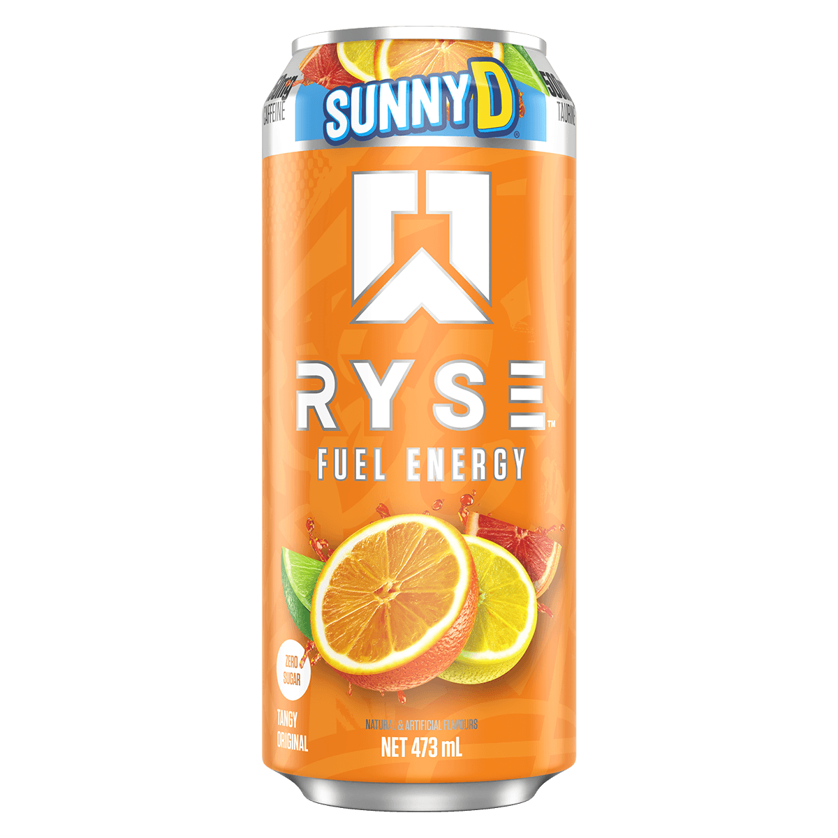 Ryse Fuel Energy Drink SunnyD Tangy Original 473ml can front