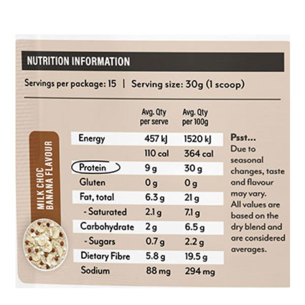Vitawerx Instant Porridge, Milk Choc Banana — pack (4)