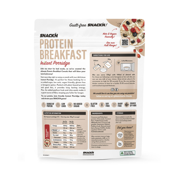 Vitawerx Instant Porridge, Mixed Berry — pack (2)